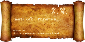Kmetykó Minerva névjegykártya